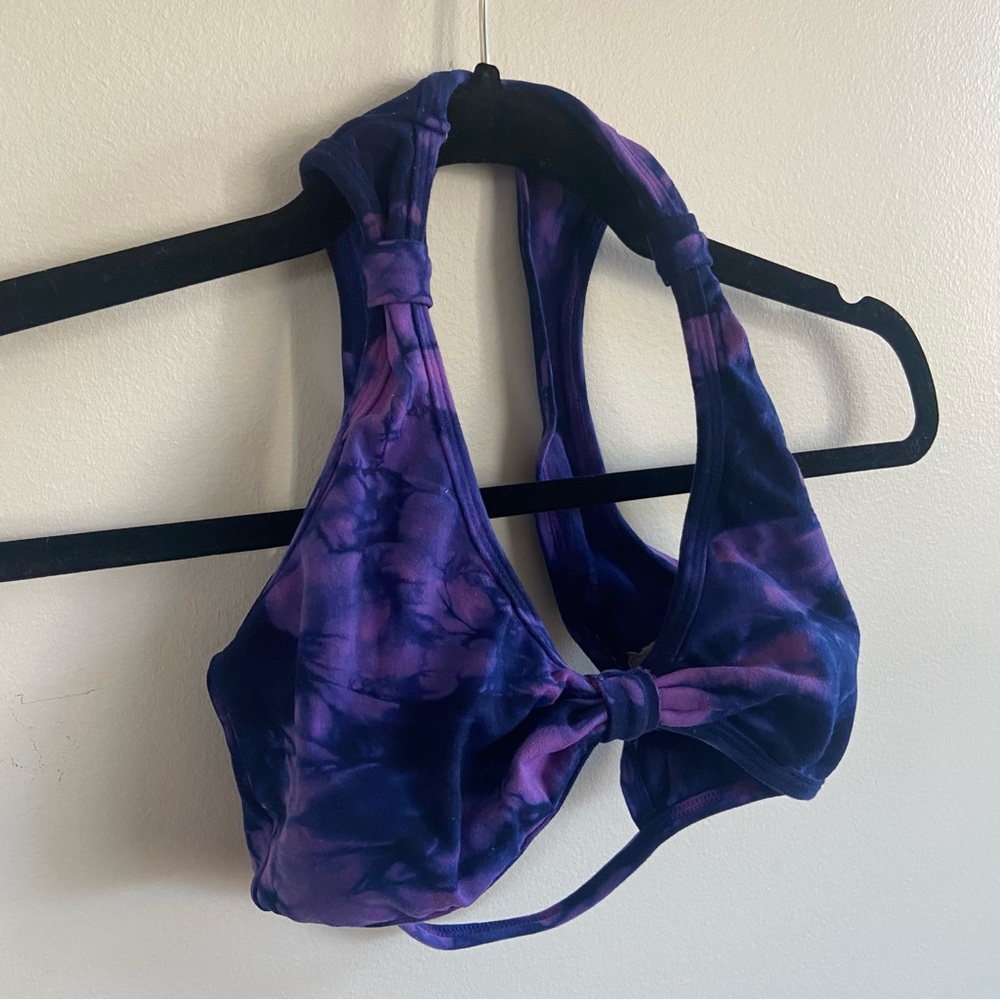 Yoga Workout Purple Tie Dye Bra Top